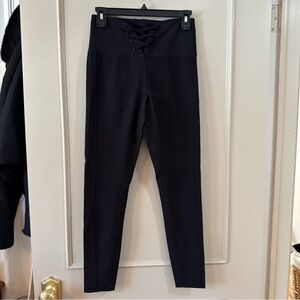 Black Ribbed Leggings